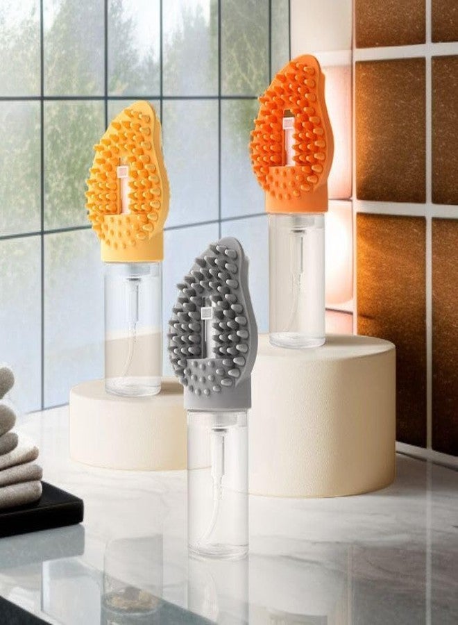 KPS فرشاة كي بي إس لإزالة الشعر المتساقط مع موزع صابون | مشط استحمام وتزيين 2 في 1 للكلاب والقطط | بشعيرات سيليكون ناعمة | تزيل الشعر المتساقط والأوساخ (عبوة واحدة، متعددة الألوان) - Image 2